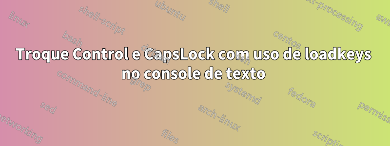 Troque Control e CapsLock com uso de loadkeys no console de texto