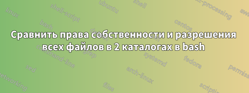 Сравнить права собственности и разрешения всех файлов в 2 каталогах в bash