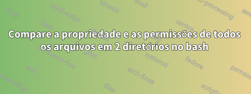 Compare a propriedade e as permissões de todos os arquivos em 2 diretórios no bash