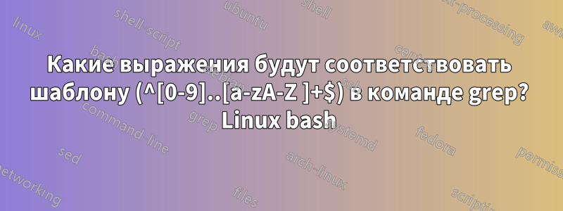 Какие выражения будут соответствовать шаблону (^[0-9]..[a-zA-Z ]+$) в команде grep? Linux bash