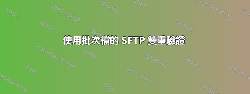 使用批次檔的 SFTP 雙重驗證