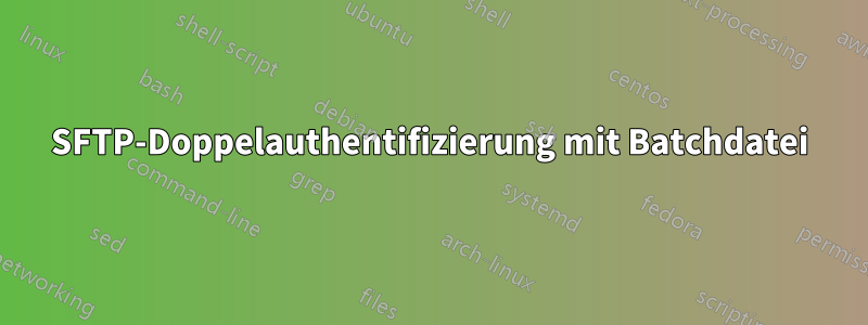 SFTP-Doppelauthentifizierung mit Batchdatei