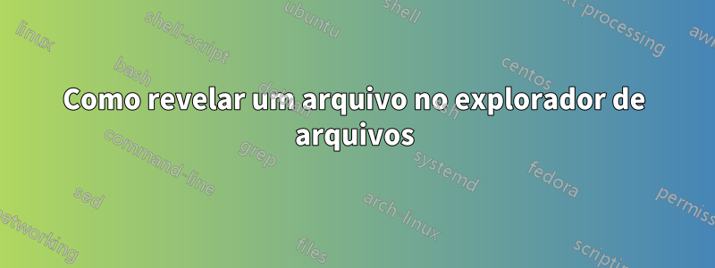 Como revelar um arquivo no explorador de arquivos