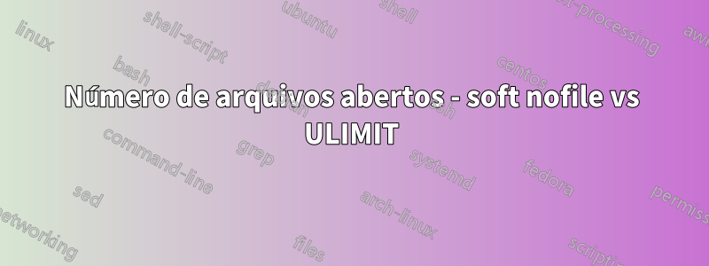 Número de arquivos abertos - soft nofile vs ULIMIT