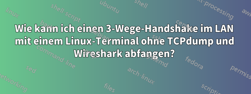 Wie kann ich einen 3-Wege-Handshake im LAN mit einem Linux-Terminal ohne TCPdump und Wireshark abfangen?