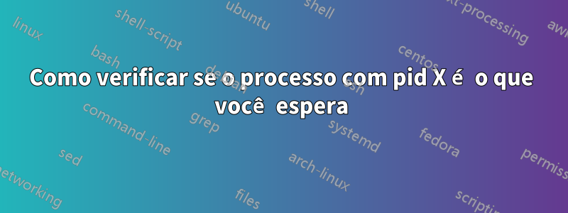 Como verificar se o processo com pid X é o que você espera