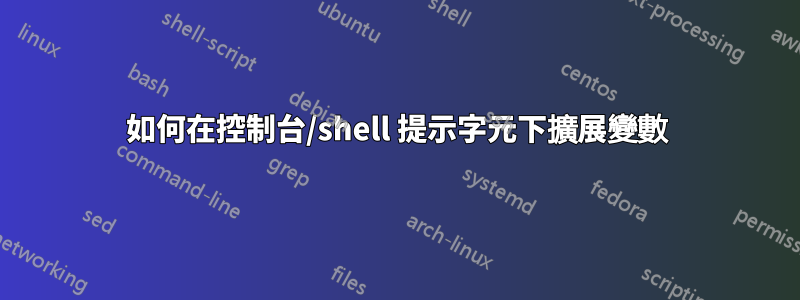 如何在控制台/shell 提示字元下擴展變數