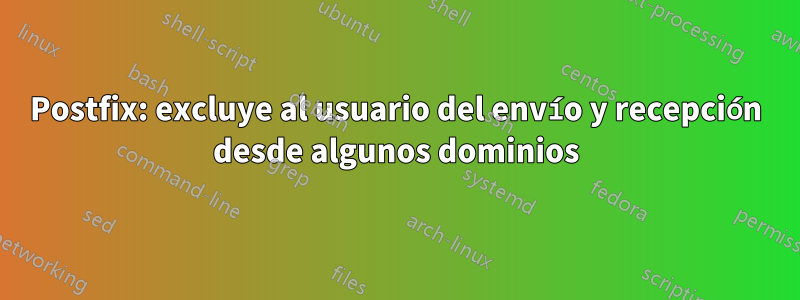 Postfix: excluye al usuario del envío y recepción desde algunos dominios