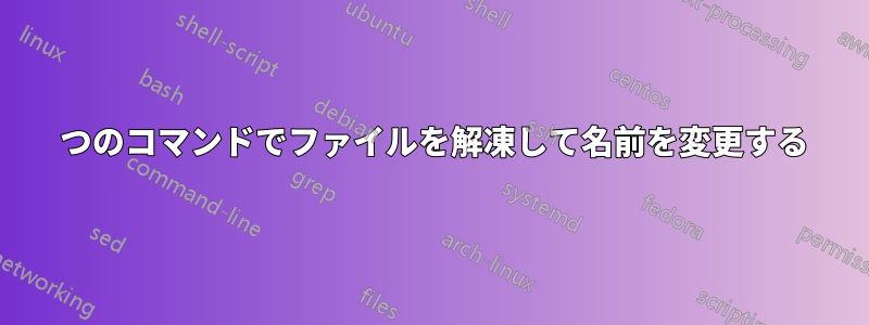 1 つのコマンドでファイルを解凍して名前を変更する