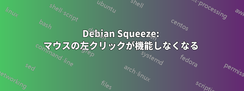 Debian Squeeze: マウスの左クリックが機能しなくなる