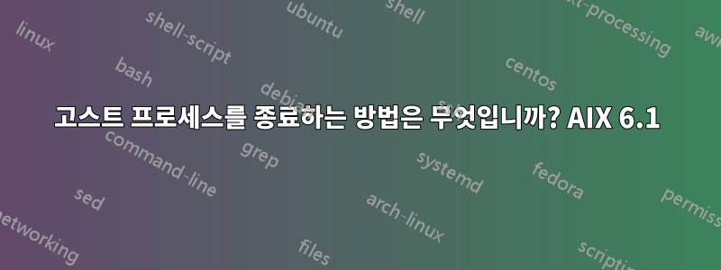 고스트 프로세스를 종료하는 방법은 무엇입니까? AIX 6.1