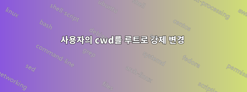 사용자의 cwd를 루트로 강제 변경