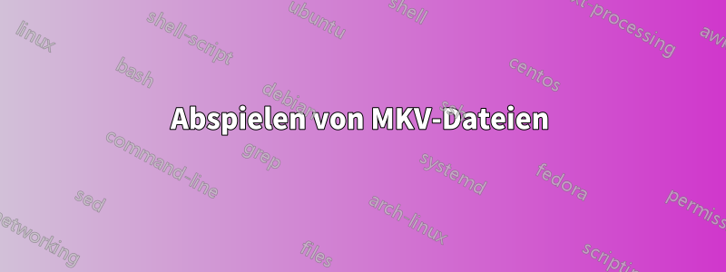 Abspielen von MKV-Dateien