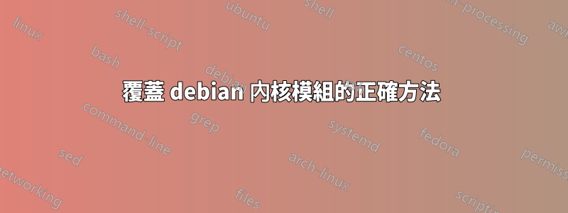 覆蓋 debian 內核模組的正確方法