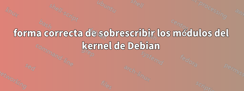 forma correcta de sobrescribir los módulos del kernel de Debian