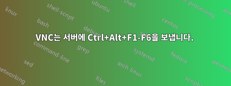 VNC는 서버에 Ctrl+Alt+F1-F6을 보냅니다.