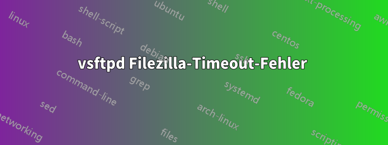 vsftpd Filezilla-Timeout-Fehler