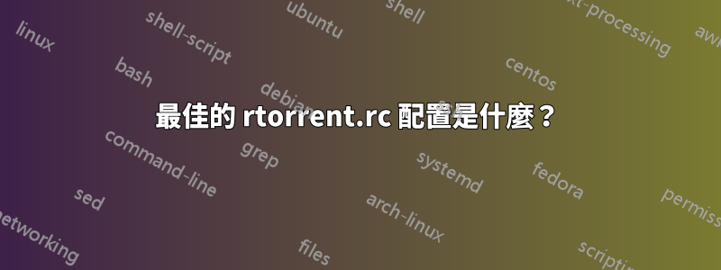 最佳的 rtorrent.rc 配置是什麼？