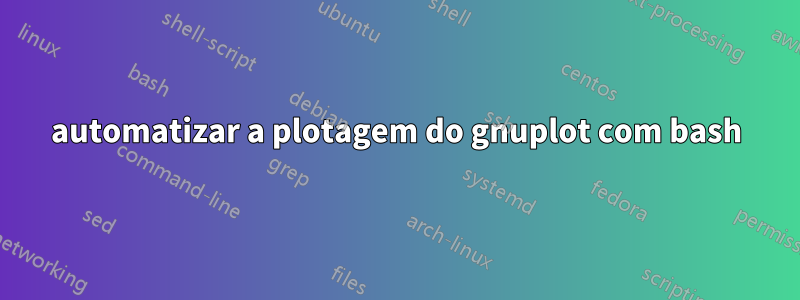 automatizar a plotagem do gnuplot com bash