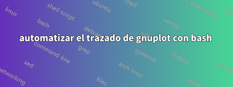 automatizar el trazado de gnuplot con bash