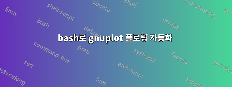 bash로 gnuplot 플로팅 자동화