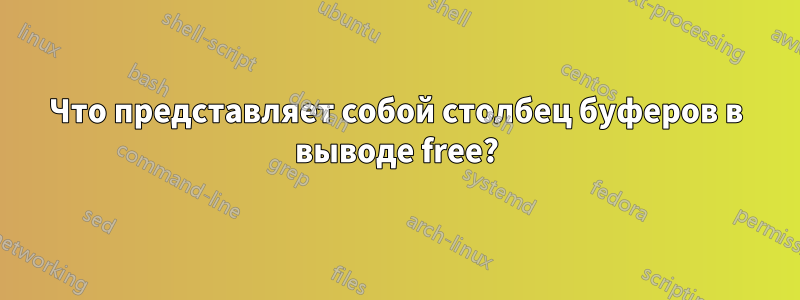 Что представляет собой столбец буферов в выводе free?