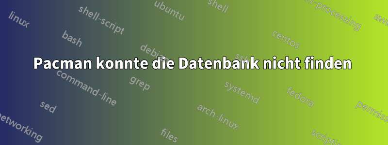Pacman konnte die Datenbank nicht finden