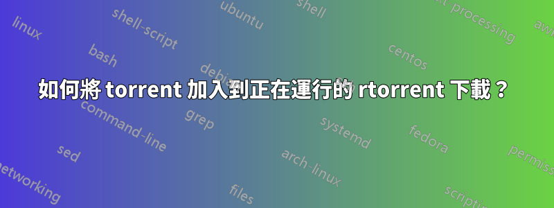 如何將 torrent 加入到正在運行的 rtorrent 下載?