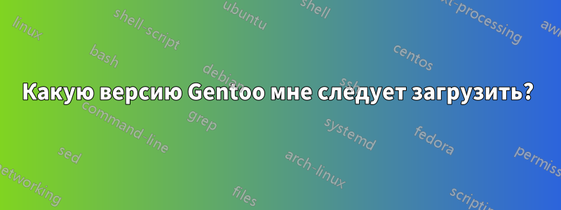 Какую версию Gentoo мне следует загрузить?