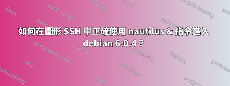 如何在圖形 SSH 中正確使用 nautilus & 指令進入 debian 6.0.4？