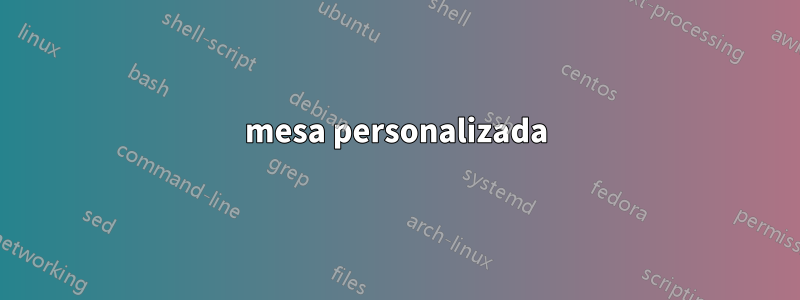 mesa personalizada