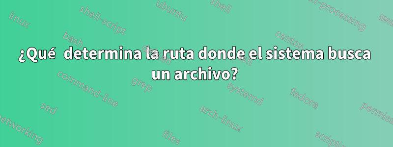 ¿Qué determina la ruta donde el sistema busca un archivo?