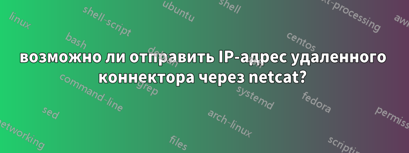 возможно ли отправить IP-адрес удаленного коннектора через netcat?