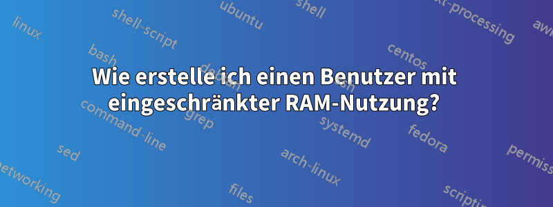 Wie erstelle ich einen Benutzer mit eingeschränkter RAM-Nutzung?