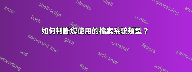 如何判斷您使用的檔案系統類型？
