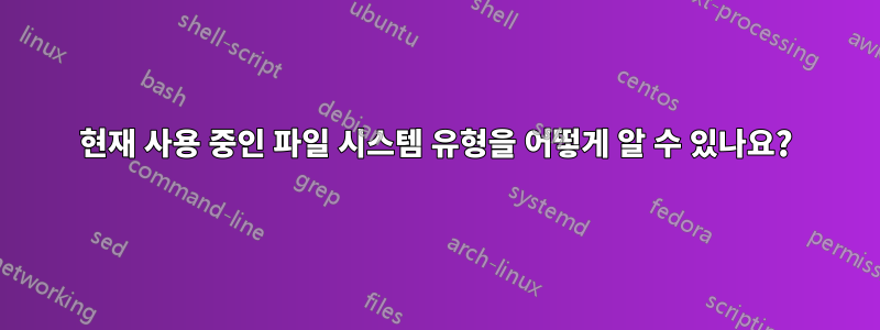 현재 사용 중인 파일 시스템 유형을 어떻게 알 수 있나요?