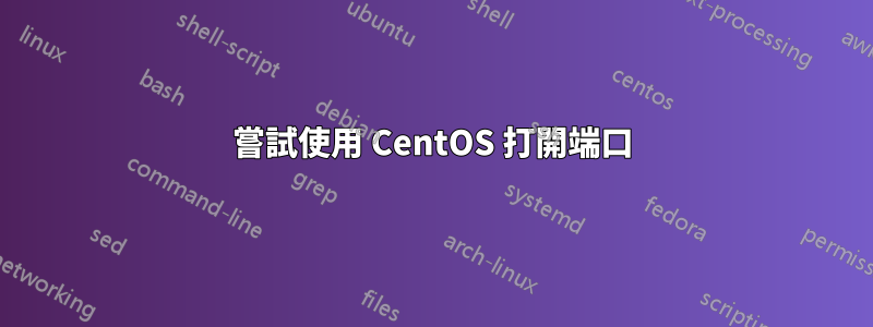 嘗試使用 CentOS 打開端口