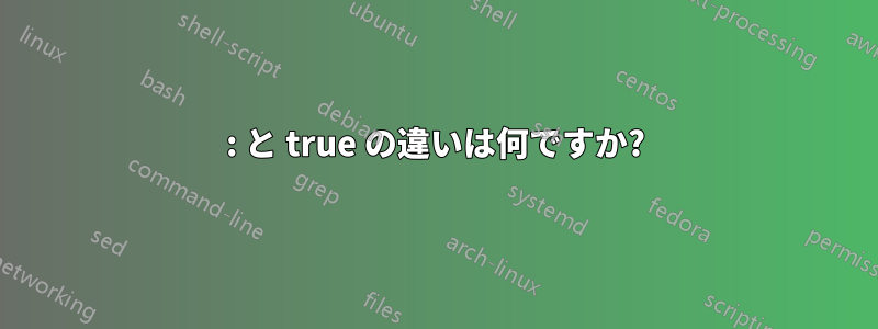 : と true の違いは何ですか?