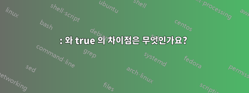 : 와 true 의 차이점은 무엇인가요?