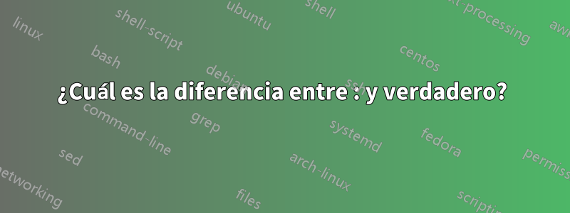 ¿Cuál es la diferencia entre : y verdadero?