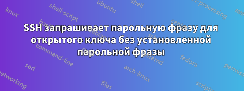 SSH запрашивает парольную фразу для открытого ключа без установленной парольной фразы