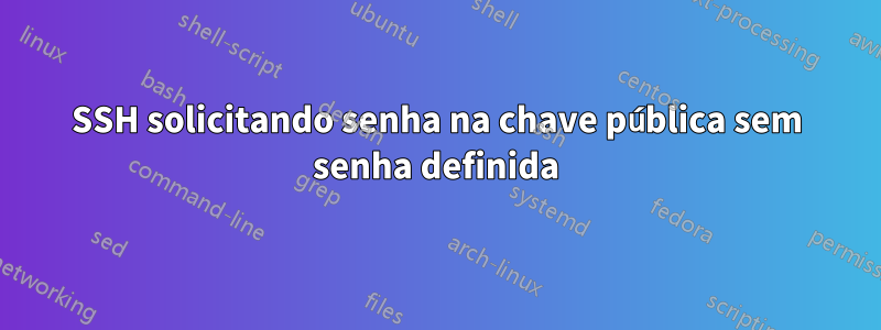 SSH solicitando senha na chave pública sem senha definida