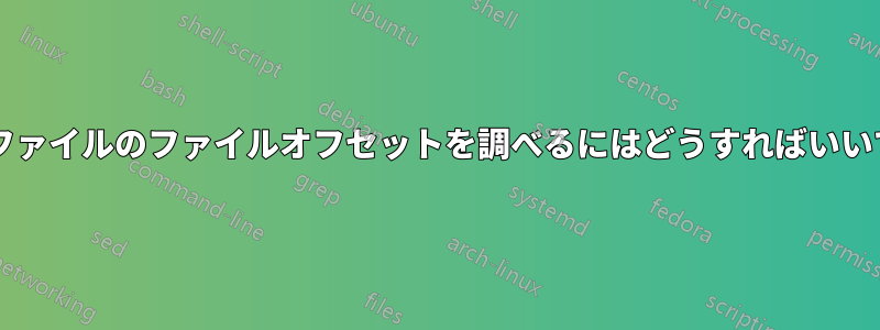 開いたファイルのファイルオフセットを調べるにはどうすればいいですか?