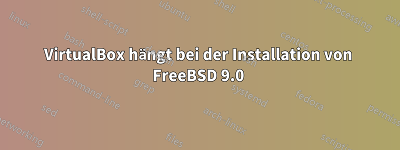 VirtualBox hängt bei der Installation von FreeBSD 9.0