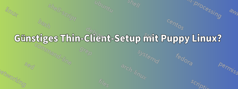 Günstiges Thin-Client-Setup mit Puppy Linux?