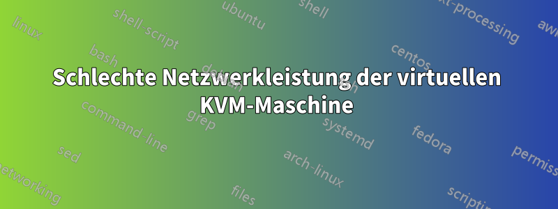 Schlechte Netzwerkleistung der virtuellen KVM-Maschine