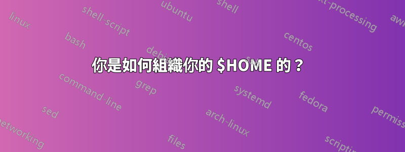 你是如何組織你的 $HOME 的？ 