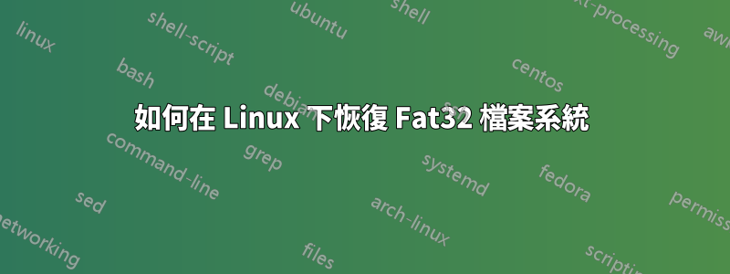 如何在 Linux 下恢復 Fat32 檔案系統