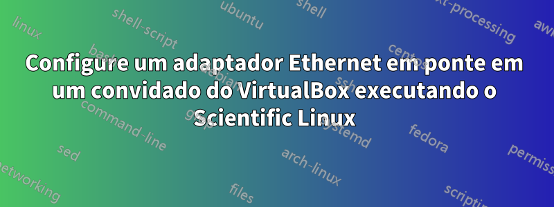 Configure um adaptador Ethernet em ponte em um convidado do VirtualBox executando o Scientific Linux