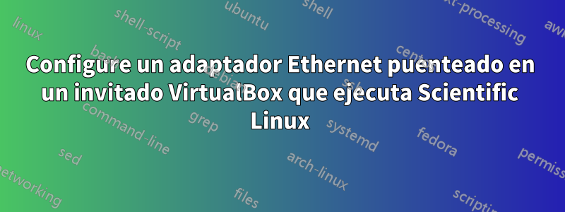 Configure un adaptador Ethernet puenteado en un invitado VirtualBox que ejecuta Scientific Linux